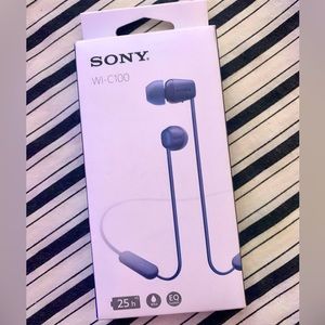 •SOLD• Sony WI-C100 Wireless in Ear Headphones • Blue